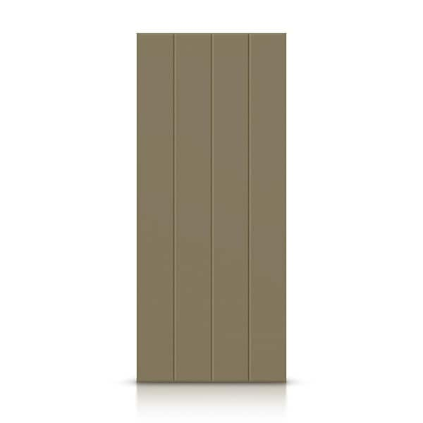 CALHOME 36 in. x 96 in. Hollow Core Olive Green Stained Composite MDF Interior Door Slab