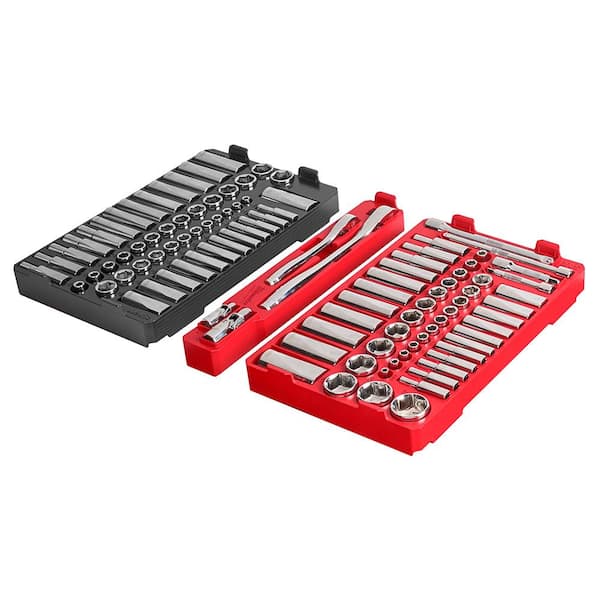 3/8 in. and 1/4 in. Drive SAE/Metric Mechanics Tool Set (106-Piece) with  PACKOUT Drawer Kit