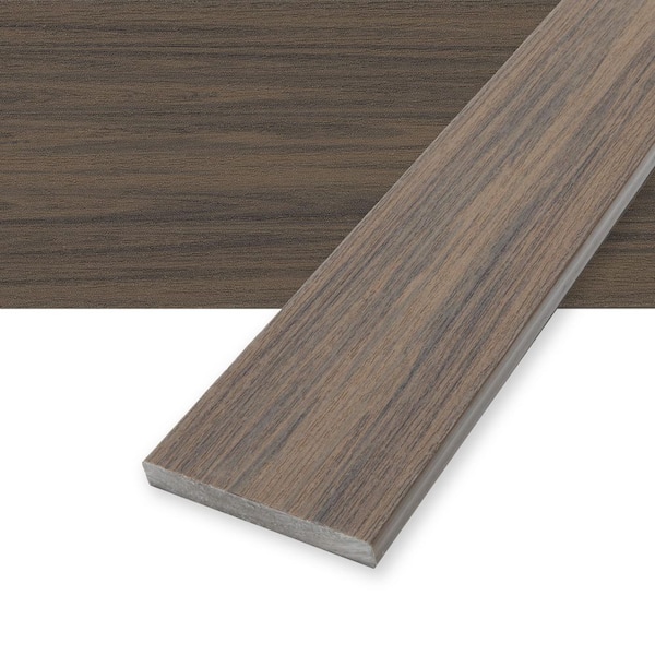 Deckorators Voyage 1 in. x 6 in. x 20 ft. Khaya Brown Square Edge Composite Deck Board