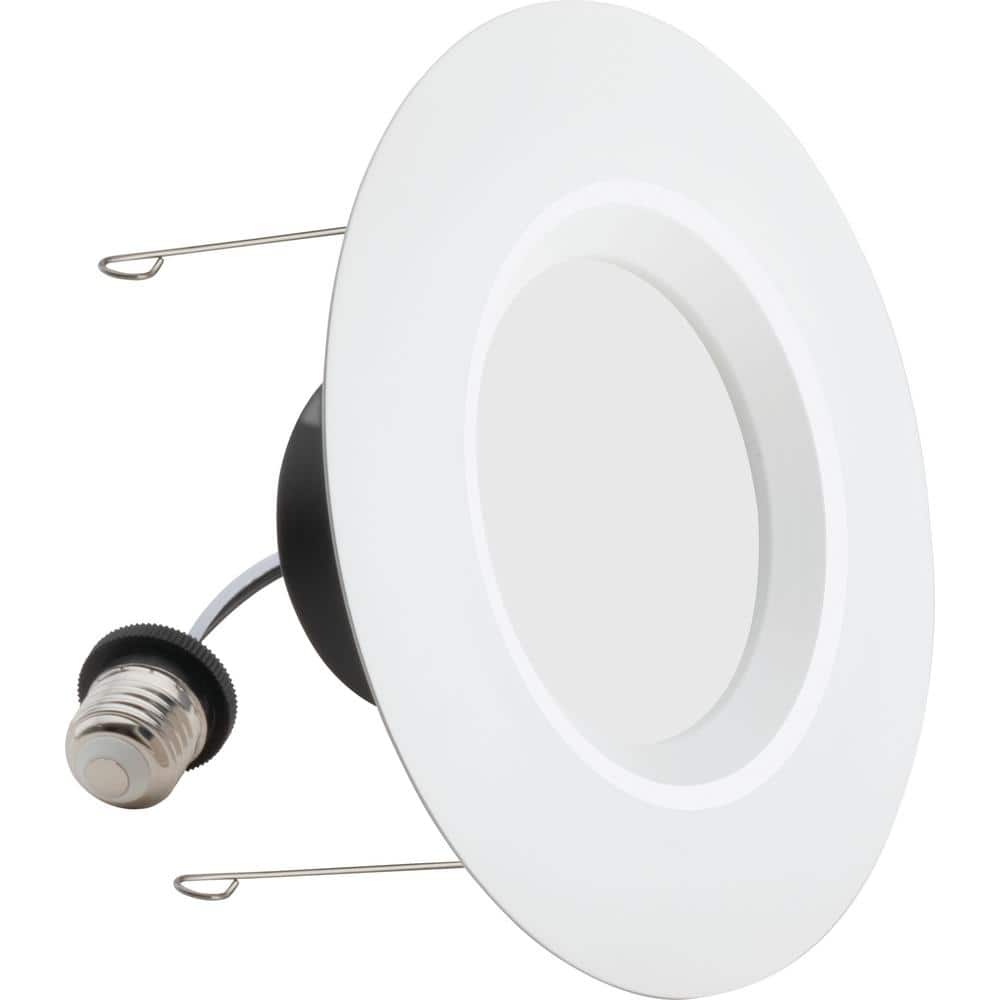 Matte White Aluminum Smart LED Retrofit Downlight Kit, 5-6 Inch, 4 Pack