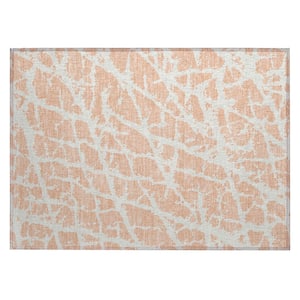 Chantille ACN501 Peach 1 ft. 8 in. x 2 ft. 6 in. Machine Washable Indoor/Outdoor Geometric Area Rug