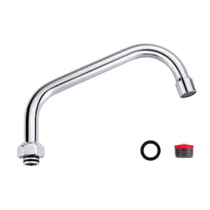 8" Commercial Faucet Swivel Spout Replacement in Polished Chrome with 1.8 & 2.2 GPM Aerator and G3/4 Internal Thread