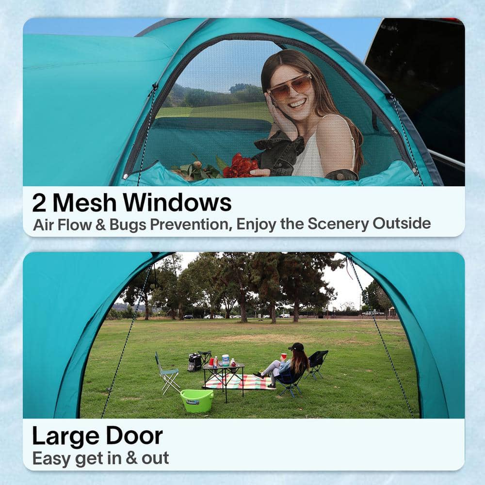 Blue Pop-Up 5-Person Four-Season Camping Tent