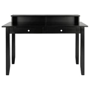 Winsome 47.2 in. Black Wood 2-Drawer Writing Desk