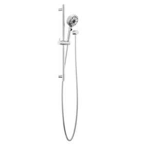 Precept 6-Spray Patterns 1.5 GPM 3.88 in. Wall Mount Handheld Shower Head with Slide Bar in Chrome