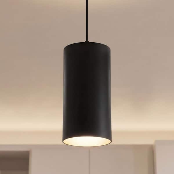 Progress Lighting Cylinder Collection 5 in. 1-Light Black LED
