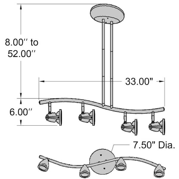 Access Lighting Mirage 4-Light Bronze Bar Pendant 52224-BRZ The Home Depot