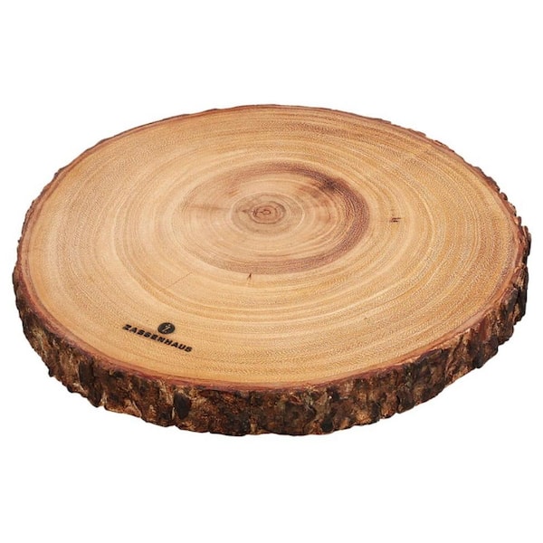 Frieling Wood Brown Serving Board, round, Acacia wood, 9 in. x 9 in. x 1 in.