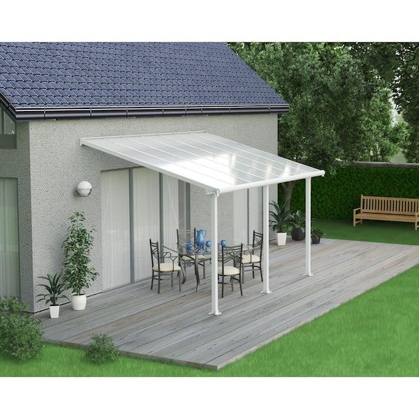 CANOPIA by PALRAM Olympia 10 ft. x 14 ft. White/White Aluminum Patio Cover