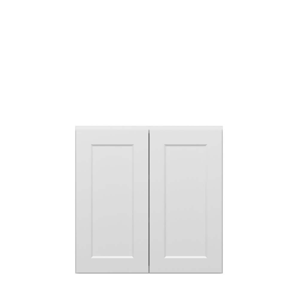 Norfolk Shaker 30 in. W x 30 in. H x 12 in. D in Painted White Plywood Asse