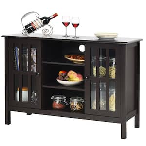 43 in.Brown TV Stand Fits TV's up to 45 in. With Console Cabinet,Easy To Clean