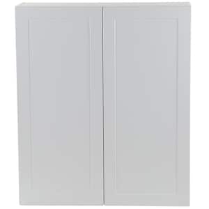 Cambridge White Shaker Assembled Wall Kitchen Cabinet with 2 Soft Close Doors (36 in. W x 12.5 in. D x 42 in. H)
