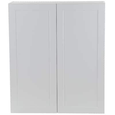 Cambridge Shaker Assembled 36x42x12.5 in. Wall Cabinet with 2 Soft Close Doors in White