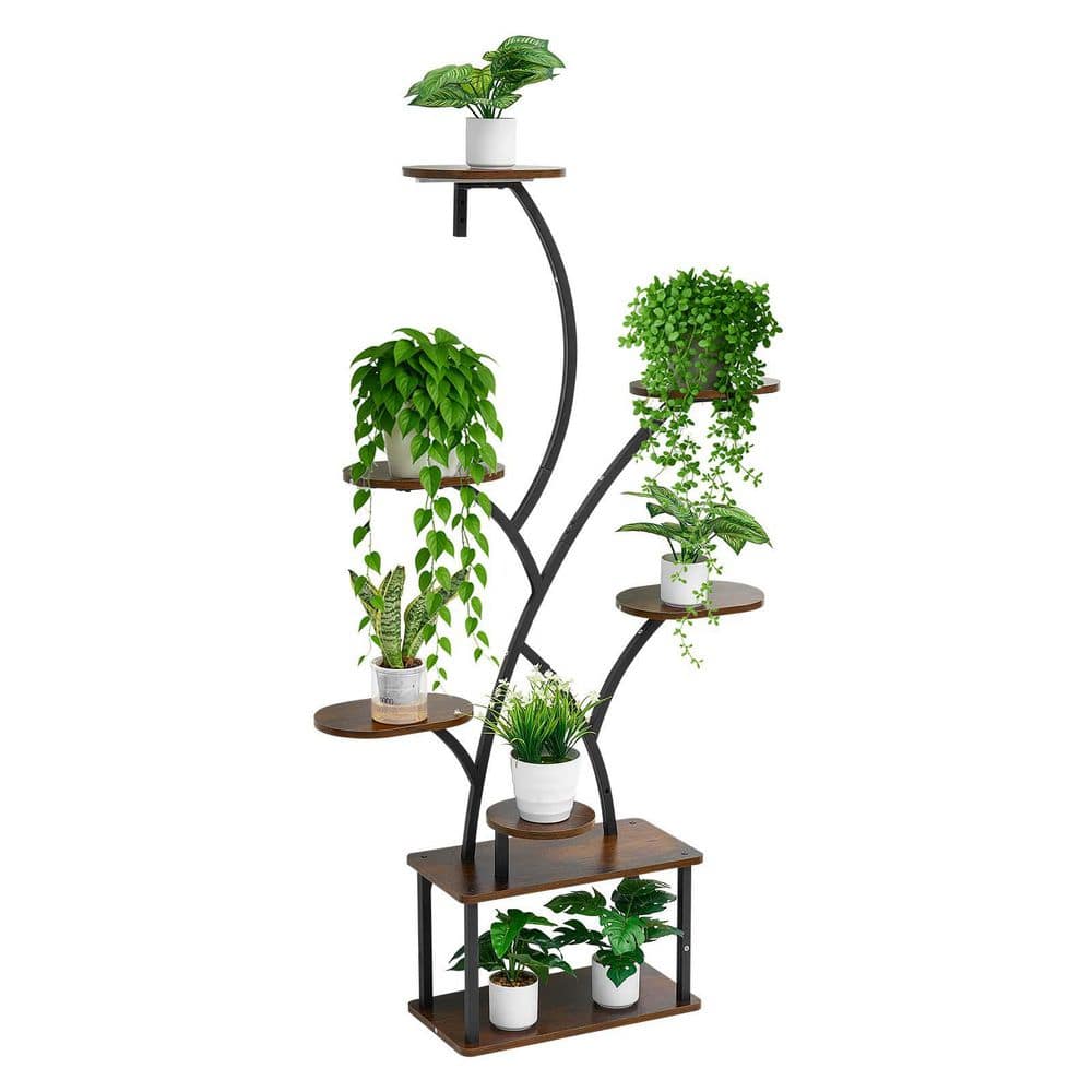 Plant Stand Indoor with Grow Lights, 62 in. Tall 8-Tier Metal Corner Shelf Tree-Shaped Rack with 3 Timers, 2025 update price history on PriceWatchPro