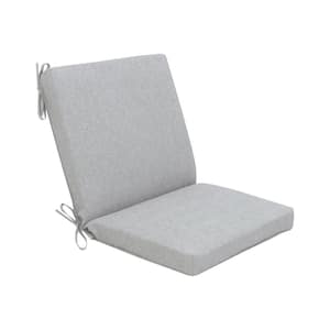 20 in. x 36 in. x 4 in. Stone Gray Deluxe Outdoor Mid-back Cushion (1-Pack)