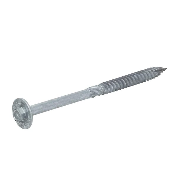 3/8 in. x 6 in. Hex Drive Washer Head Structural Hot Dipped Galvanized Screw (20-Piece)