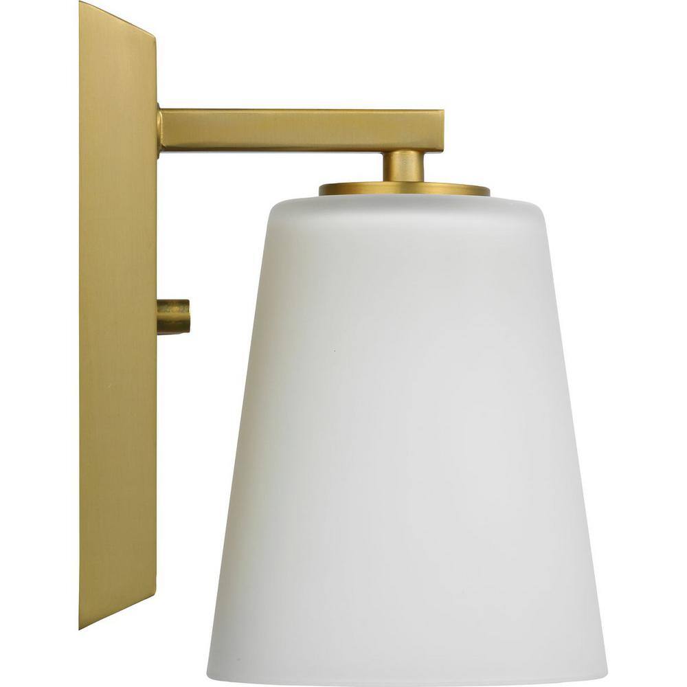 Vertex Brushed Gold 1-Light Bath Wall Sconce