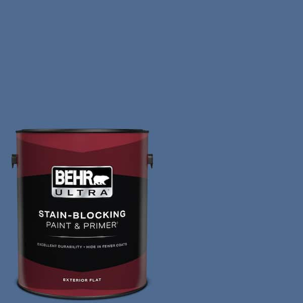 BEHR ULTRA 1 gal. #590D-6 Wickford Bay Flat Exterior Paint & Primer