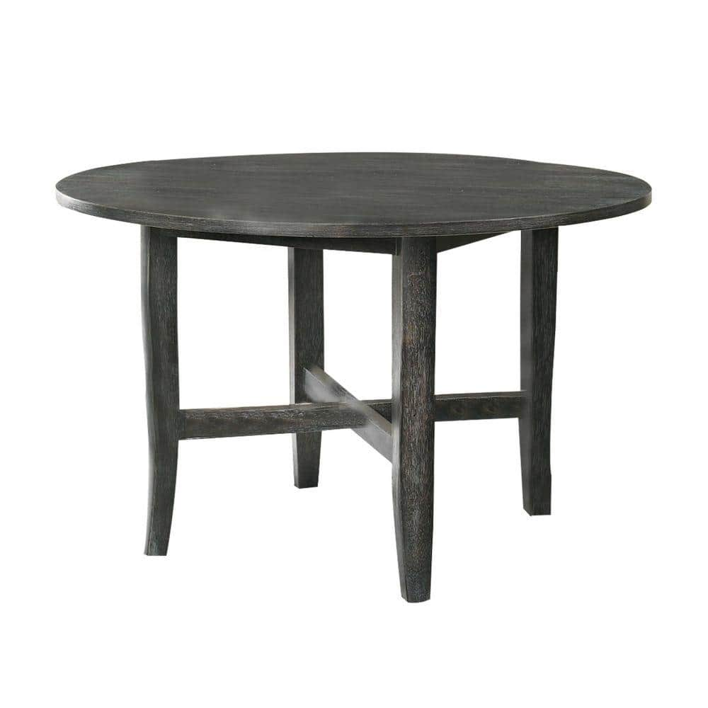 Benjara 47 in. Gray Wood 4 Legs Dining Table (Seat of 4) BM227713 - The ...