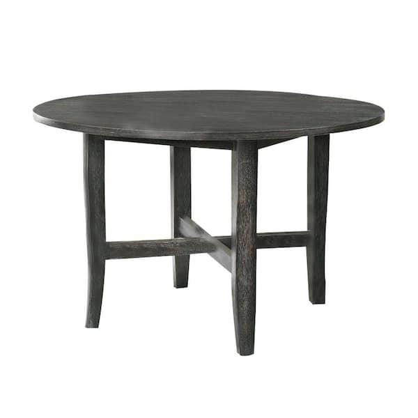 Benjara 47 in. Gray Wood 4 Legs Dining Table (Seat of 4)