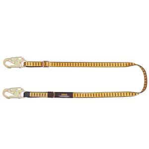 6 ft . Adjustable Work Positioning Lanyard with Steel Snap Hooks on Both Ends