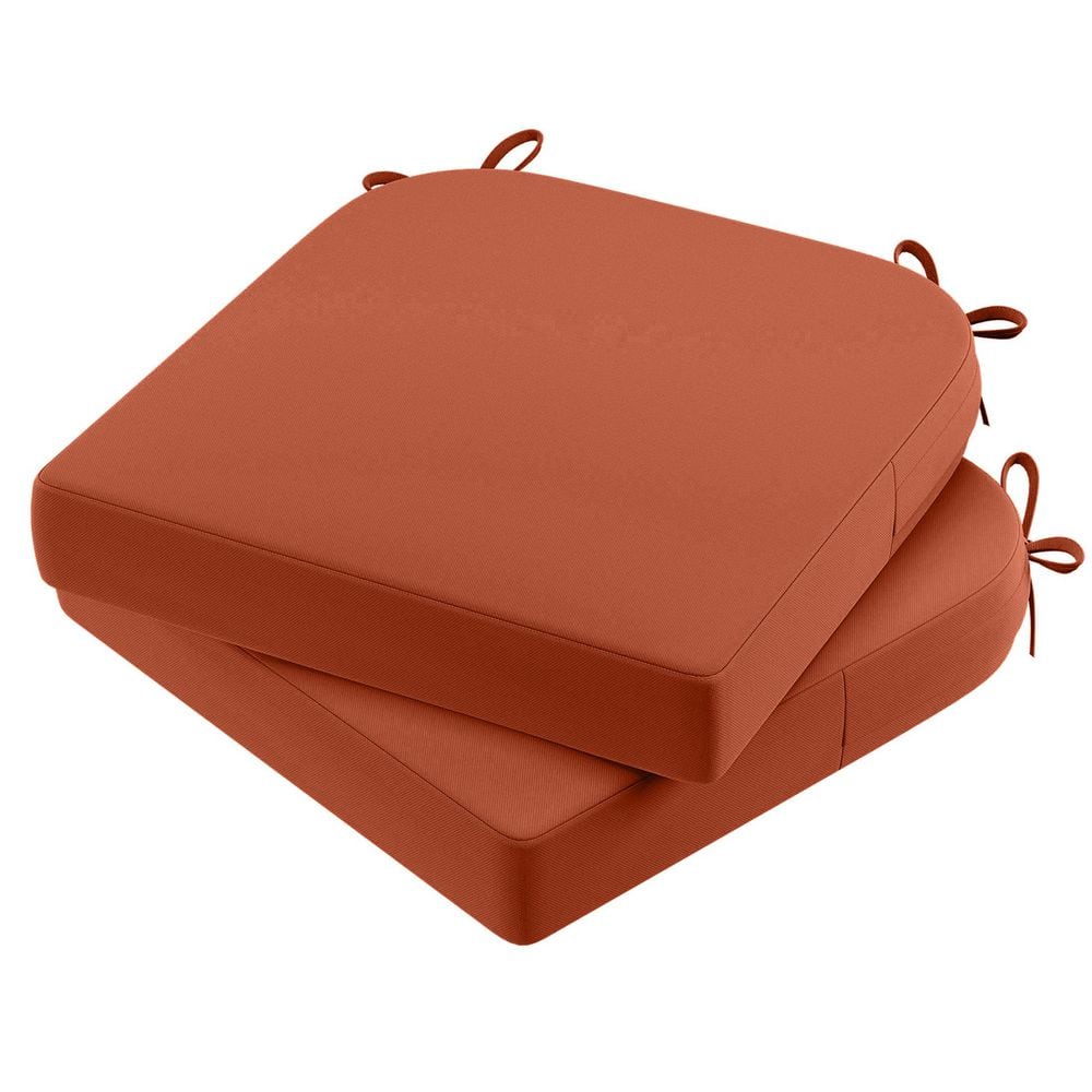 17 in. x 16 in. x 2 in. Outdoor Trapezoid Dining Chair Seat Cushion for Pat