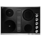 30 in. Electric Downdraft Cooktop in Stainless Steel with 4 Elements