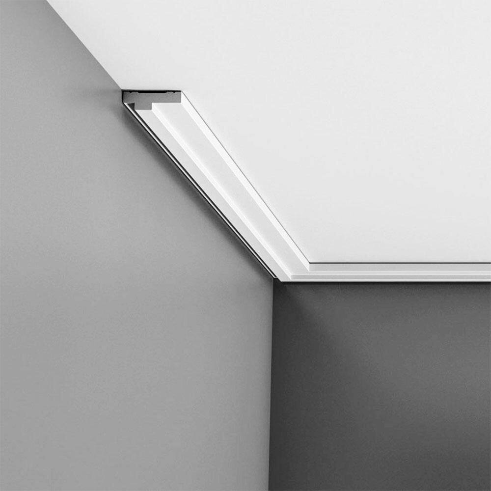 Primed White Polystyrene Crown Moulding, 78 inches