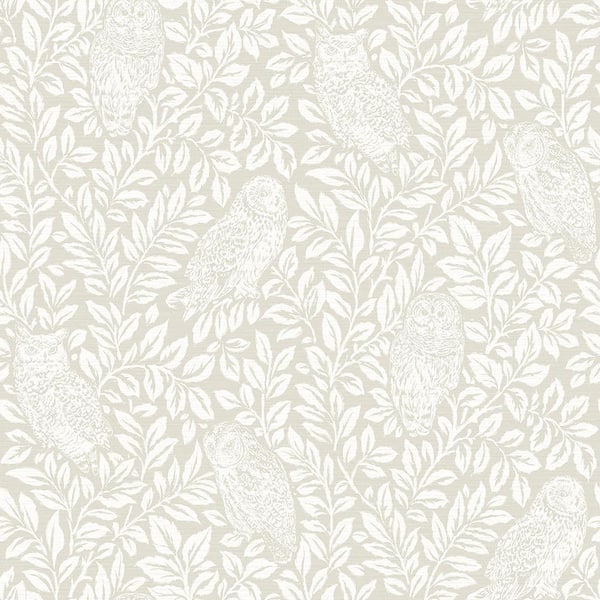 Chesapeake Parliament Cream Owl Paper Strippable Roll (Covers 56.4 sq. ft.)