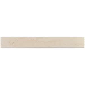 Essential Marble Crema Marfil 3 in. x 24 in. Satin Porcelain Bullnose Wall Tile