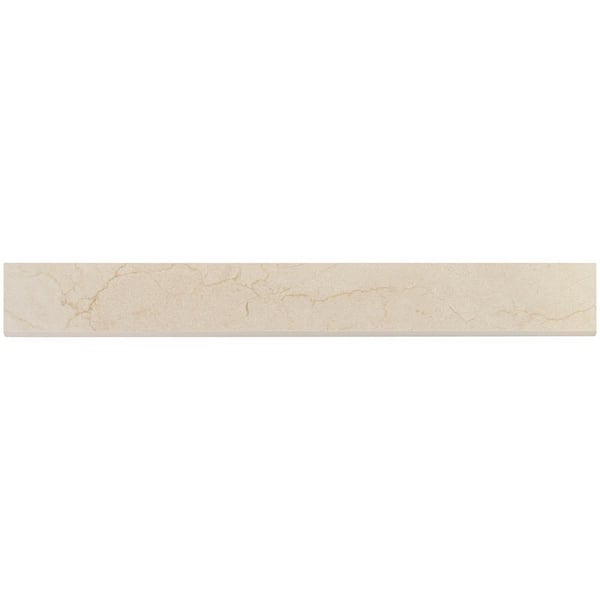 Ivy Hill Tile Essential Marble Crema Marfil 3 in. x 24 in. Satin Porcelain Bullnose Wall Tile