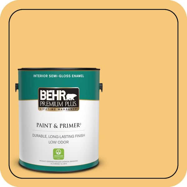 BEHR PREMIUM PLUS 1 gal. #T14-19 Sunday Afternoon Semi-Gloss Enamel Low Odor Interior Paint & Primer