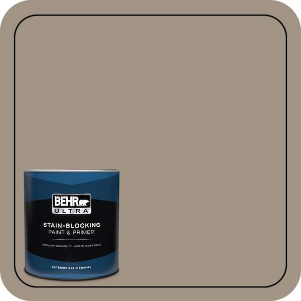 BEHR ULTRA 1 qt. #PPU7-23 Rolling Pebble Satin Enamel Exterior Paint & Primer