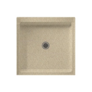 Swanstone 32 in. L x 32 in. W Alcove Shower Pan Base with Center Drain in Prairie