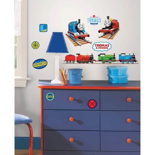 Roommates Thomas The Tank Engine L And Stick Wall Decal Rmk1831scs Home Depot - Thomas The Tank Engine Wall Decals