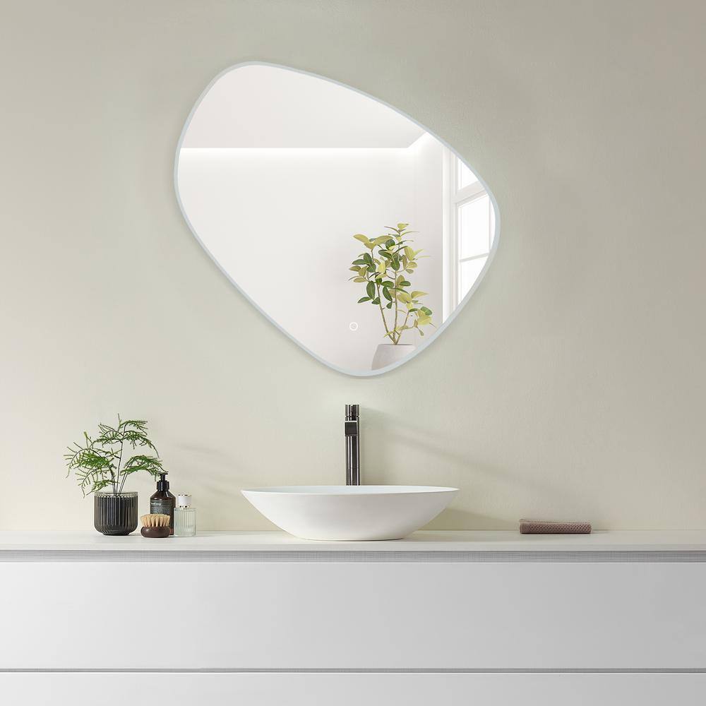 Rasso Frameless LED Lighted Bathroom Vanity Mirror