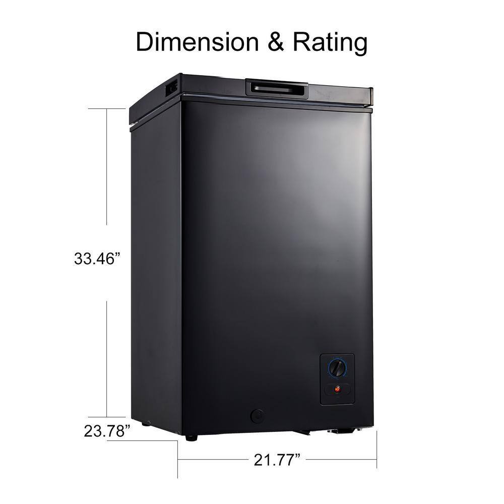 Kalamera 3.5 Cu. Ft. Black Energy Star Compact Deep Freezer