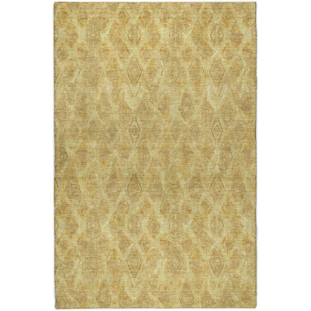 Dream Shag Premium Machine Washable Abstract ADS622 Gold 8 ft. x 10 ft. Area Rug price history on PriceWatchPro