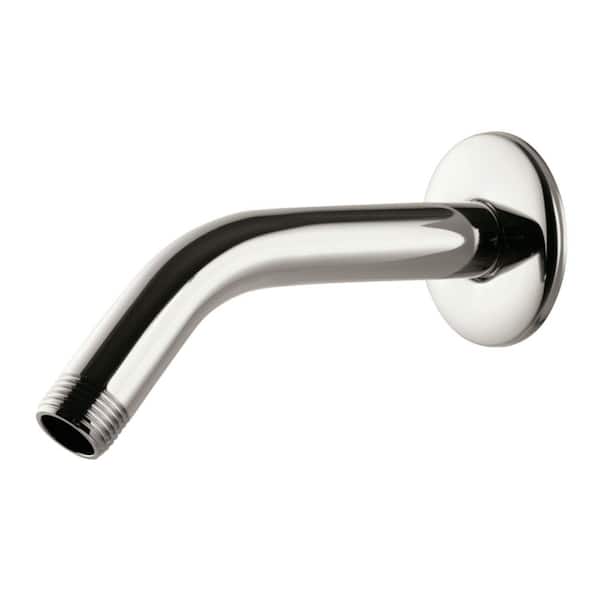 6 in. Shower Arm with Flange in Polished Nickel