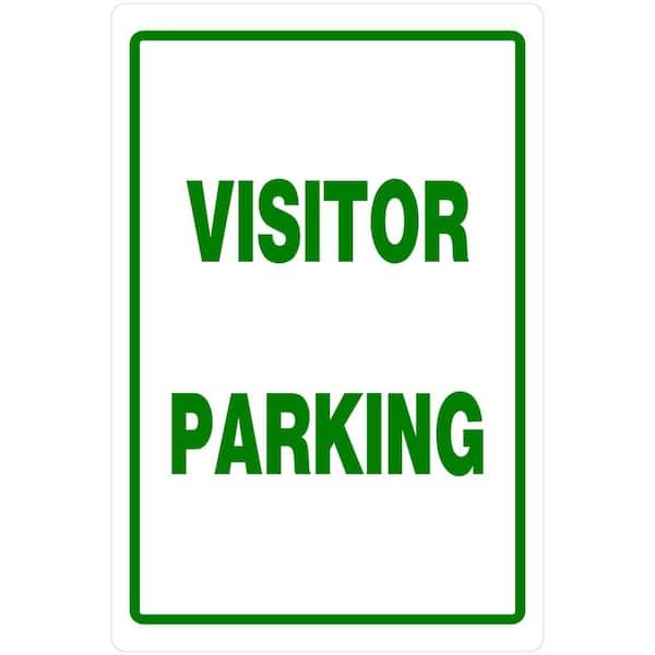 Hillman 18 in. x 12 in. Plastic Visitor Parking Sign