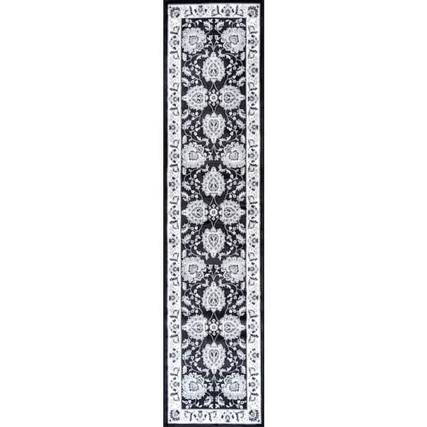 Cherie French Cottage Black/Cream 2 ft. x 8 ft. Runner Rug