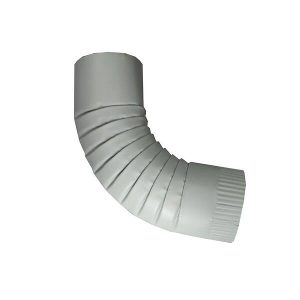 Spectra Pro Select 4 in. Round Pearl Gray Aluminum Downpipe Elbow