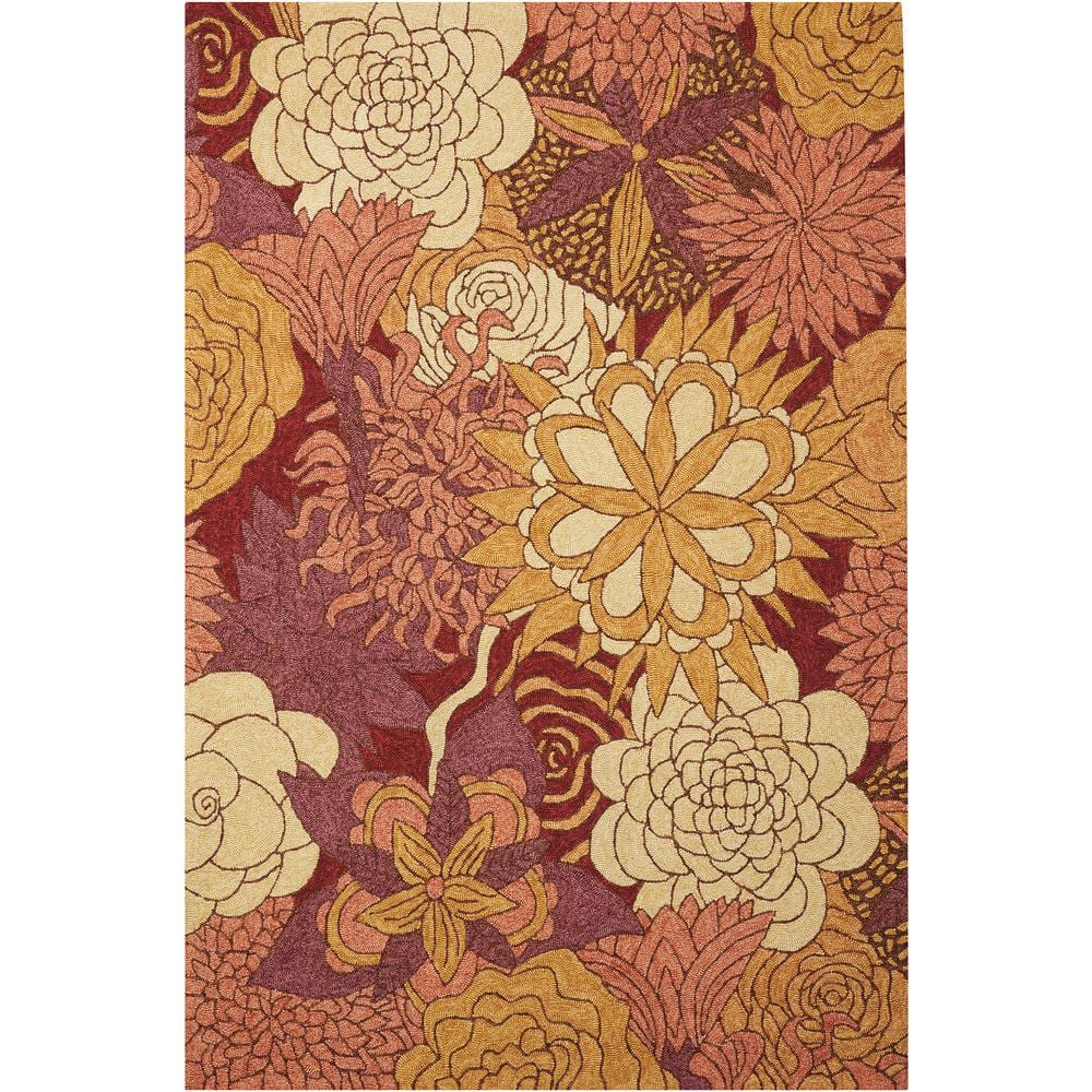 Nourison South Beach Spice doormat 3 ft. x 4 ft. Center medallion ...