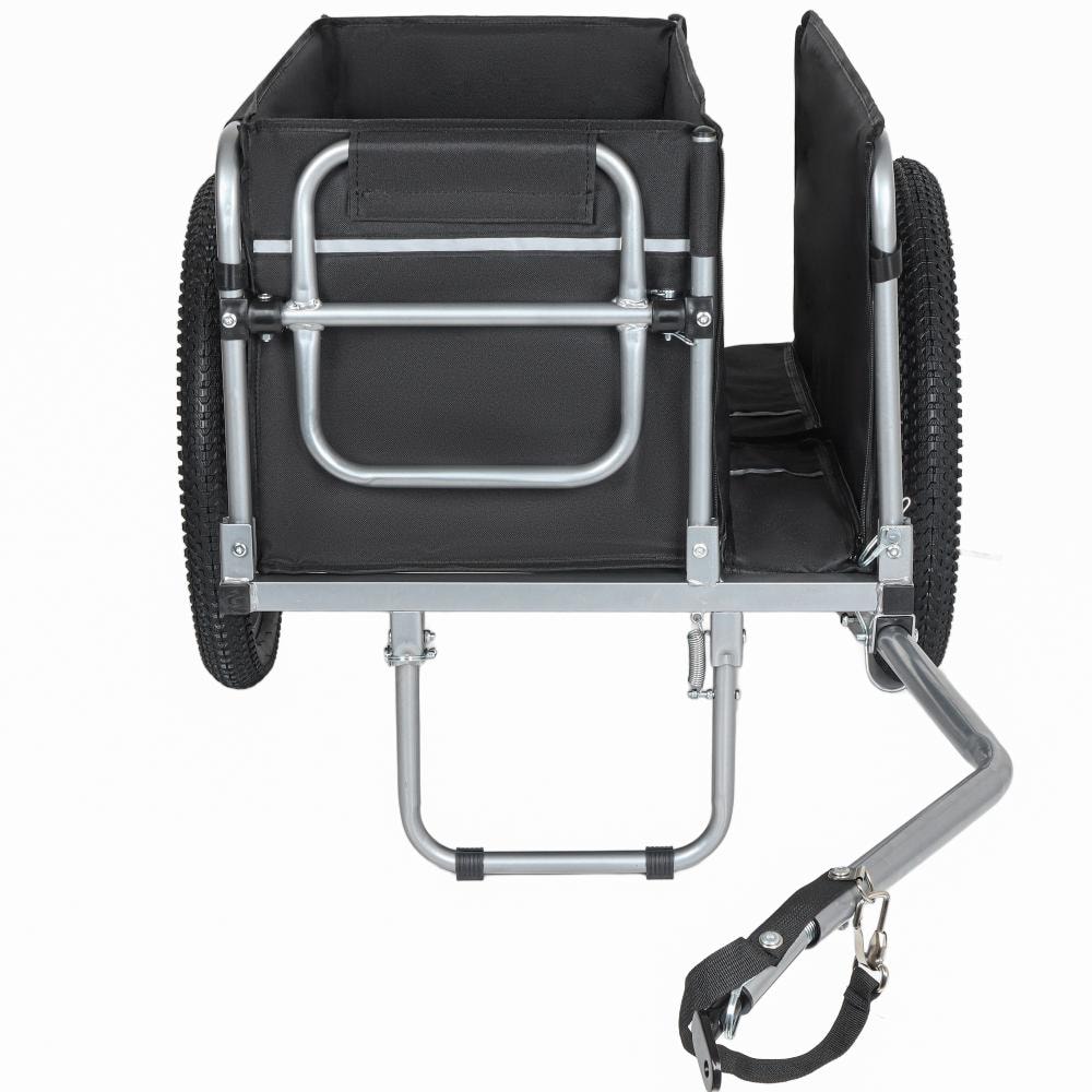 "4.6 cu. ft. Steel Utility Wagon Garden Cart Bike Cargo Trailer with 2x20 in. Wheels in Black (2.35""Wheel Width)" price history on PriceWatchPro