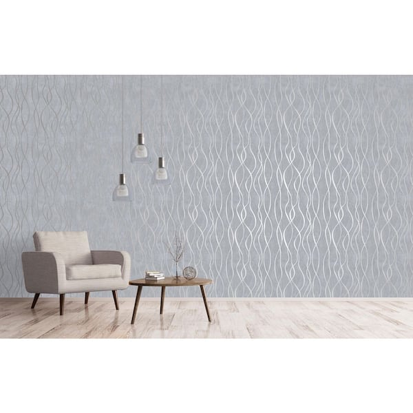 Special FX 2 Collection Glitter Ribbons Design Vinyl on Non-Woven Non-Pasted Wallpaper Roll