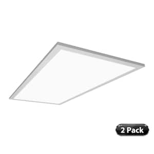 Metalux 2 ft. x 2 ft. White Integrated LED Flat Panel Troffer Light Fixture  at 4200 Lumens, 4000K, Dimmable RT22SP - The Home Depot