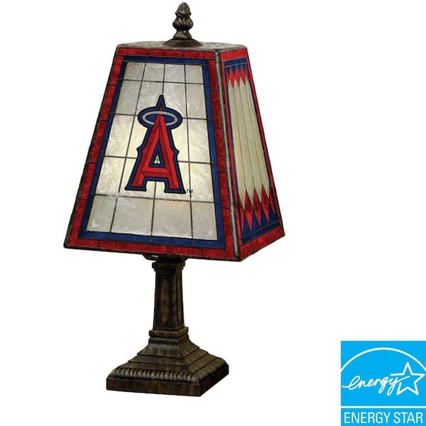 The Memory Company MLB 14 inch Art Glass Table Lamp - Anaheim Angels-DISCONTINUED