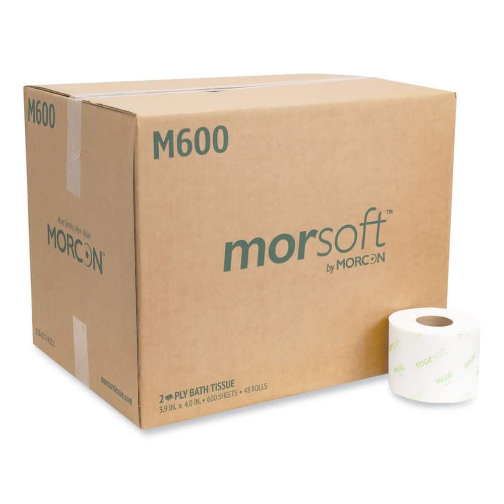 Morsoft Controlled Toilet Paper, Septic Safe, 2-Ply, White, 3.9 in. x 4 in.