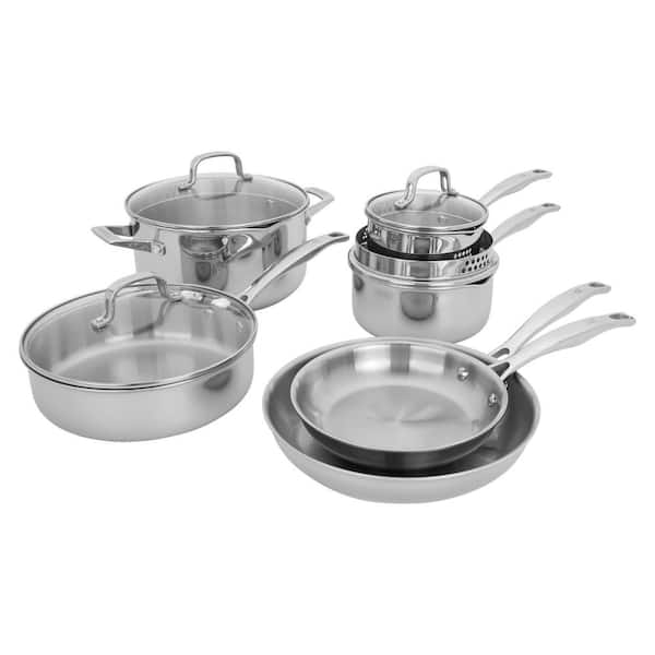 Henckels CLAD H3 Stainless Steel Cookware Set, 10-pc