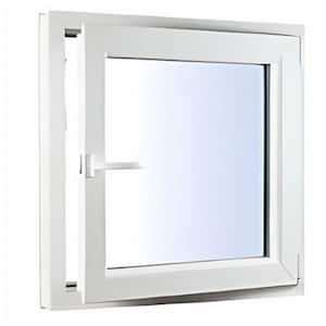 36 in. x 24 in. Elite Euro White Double-Pane Vinyl Tilt/Turn Window with Right Inward Swing